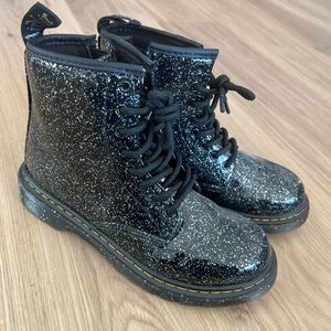 Dr. Martens Black Cosmic Glitter Boots 1460